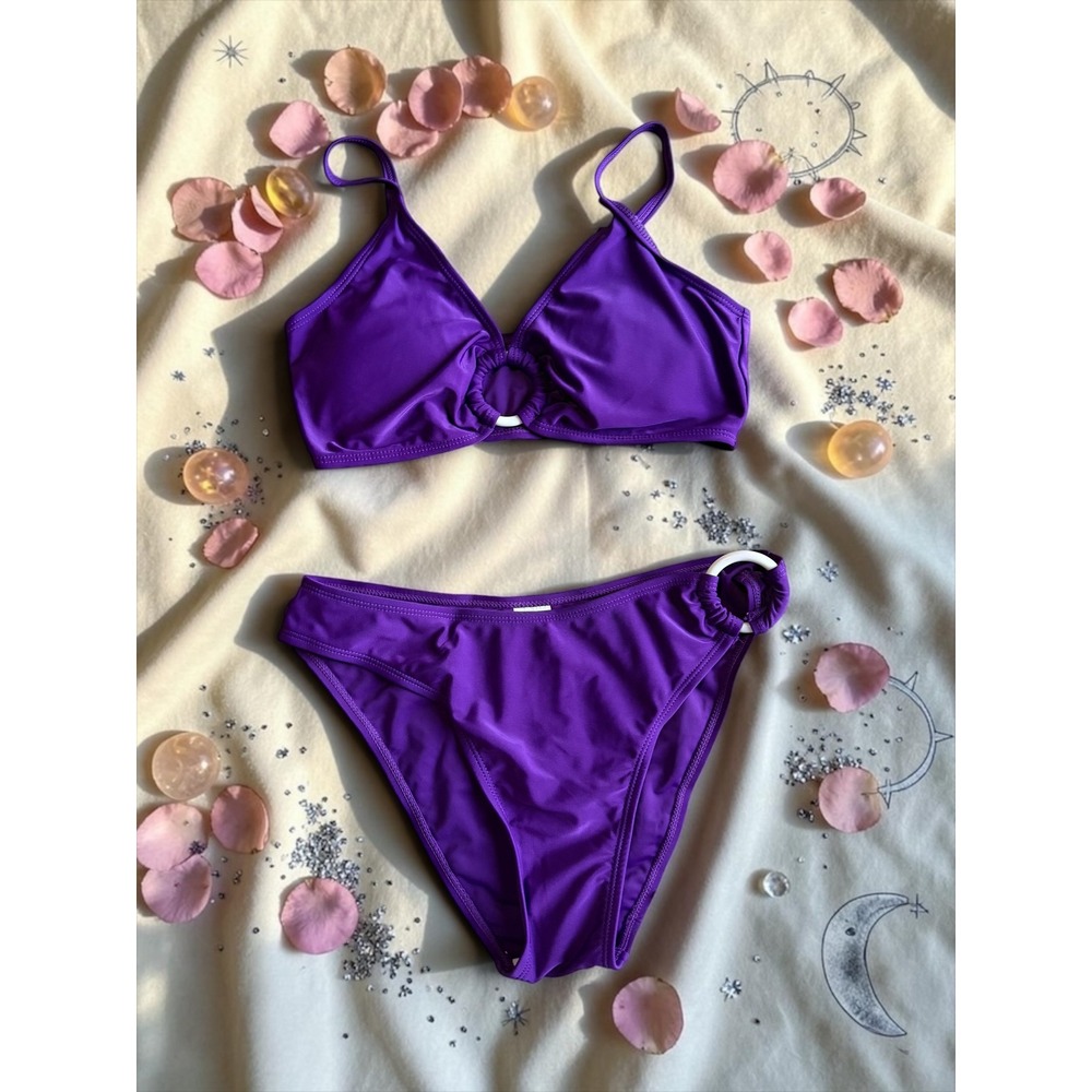 Two Piece Swimsuit - Purple, Women's Size Small